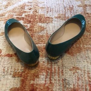 *BRAND NEW* J CREW BALLET FLAT WITH GOLD HEELS